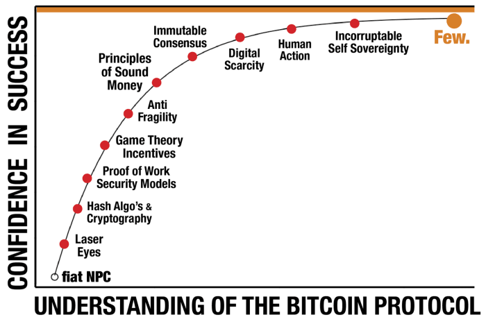 understanding of the bitcoin protocol vs confidence in success