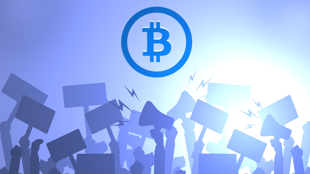 Group of Salvadorans Take to the Streets to Protest El Salvador's New Bitcoin Law